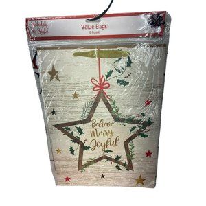 Holiday Style Christmas Value Pack‎ Gift Bags, 6 Ct - Assorted